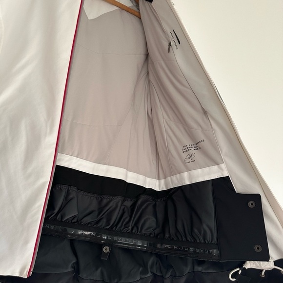 White and Gray Women's Ski Jacket - Picture 4 of 5